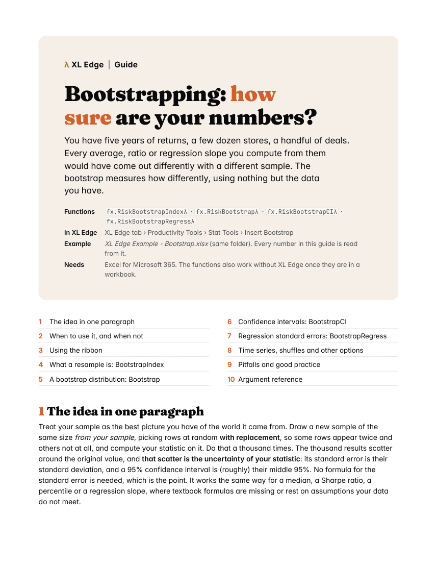 Page 1 of the Bootstrap guide