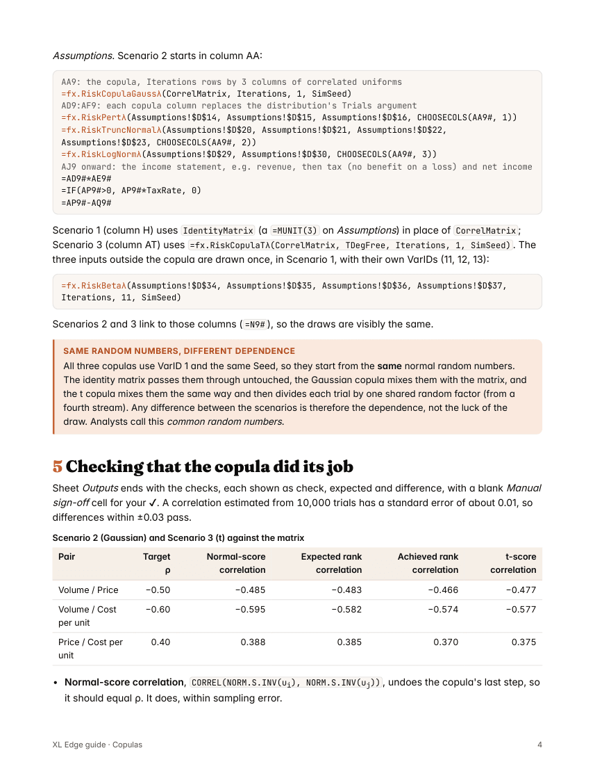 Page 4 of the Copula guide