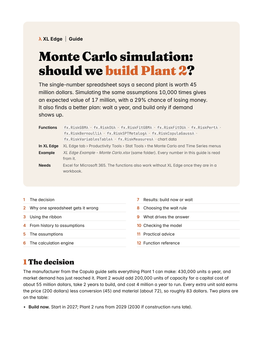 Page 1 of the Monte Carlo guide