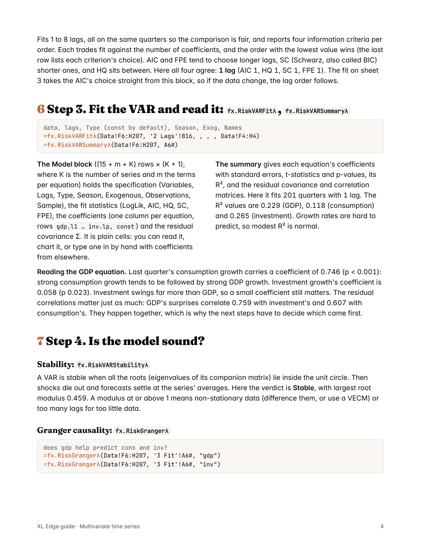 Page 4 of the Multivariate Time Series guide