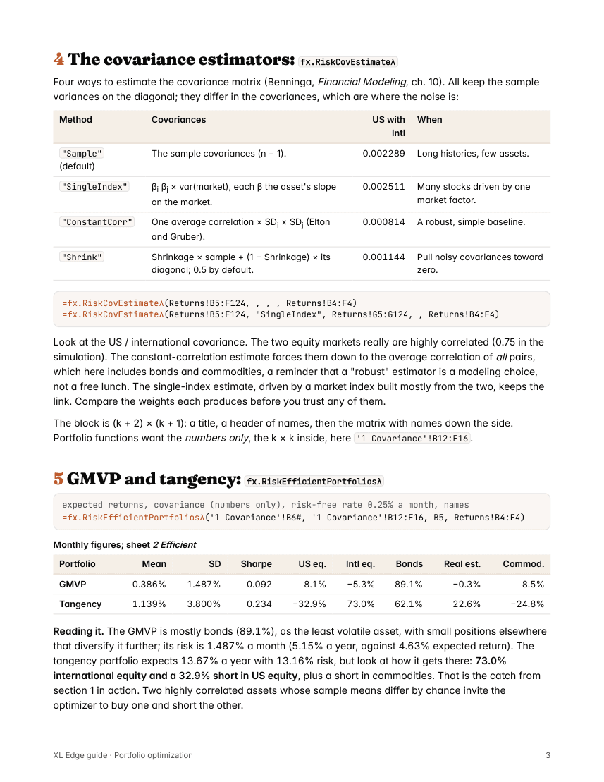 Page 3 of the Portfolio guide